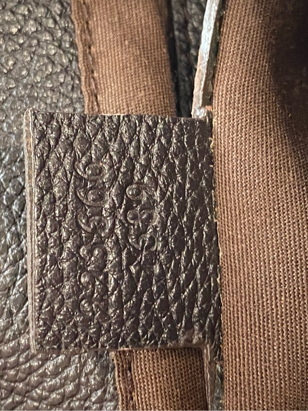 Brown Embossed Crossbody Bag - Picture 11 of 11